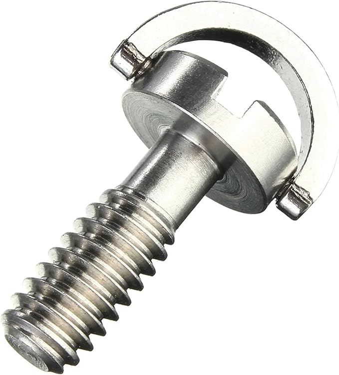 20 PCS 1/4" D-Ring Screw Stainless Steel for Camera Tripod Quick Release Plate Silver