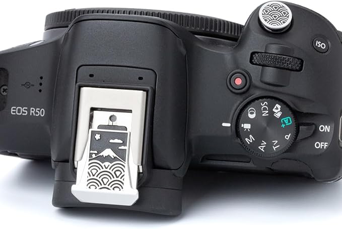 Sea of Clouds Camera Metal Hot Shoe Cover Shutter Buttons Protector Set for Canon EOS R RP R3 R5C R5II R6II R7 R8 R50 (Aluminum Alloy-Set)