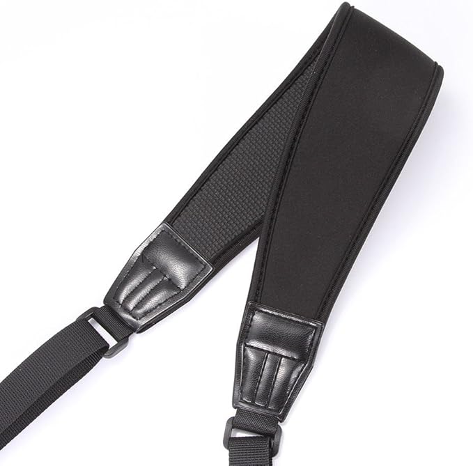 FocusFoto PRO Adjustable Padded Neoprene Shoulder Neck Strap Carrying Belt for Manfrotto BENRO Tripod Monopod Light Stand with Two Quick-Release Loops (Black)