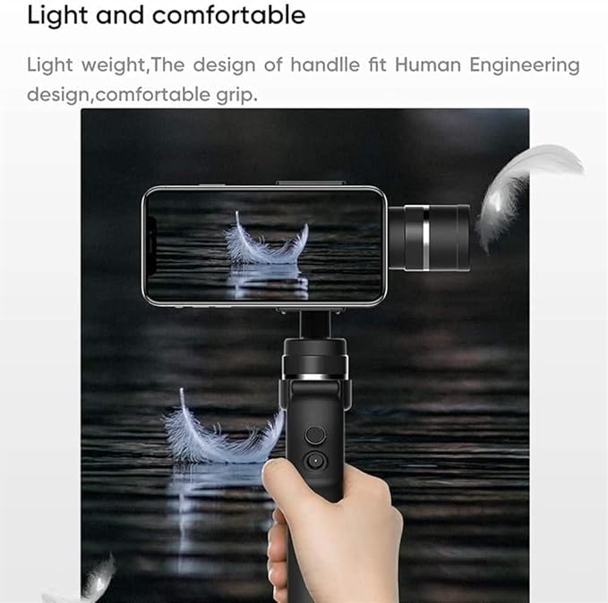 3-Axis Gimbal Stabilizer for Smartphone Live Video Record with Sport Inception Mode Face Object Tracking Motion Time-Lapse