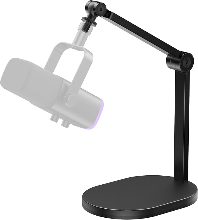 InnoGear Studio Mic Stand, Pack of 2 Max Load 2.64 lb Microphone Arm Desk Mount Desktop Microphone Stand for Fifine AM8 K669B Blue Yeti HyperX QuadCast SoloCast AT2020, Webcams Cameras, Black