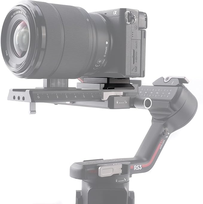 FocusFoto Upper Quick Release Baseplate QR Plate for DJI Ronin RS2 RSC2 RS3 Pro RS4 Pro RS 4 Mini Gimbal Stabilizer Arca-Swiss Standard Camera Tripod Ballhead (Standard Version)