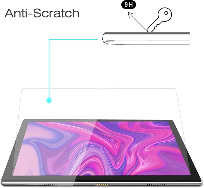 plimpton Screen Protector for PlimPad P2, 10 inch Tempered Glass Film 9H Hardness, 10.1 inch LCD Protection, Anti-Scratch, Anti-Fingerprint, Easy to Install (2 Pack)