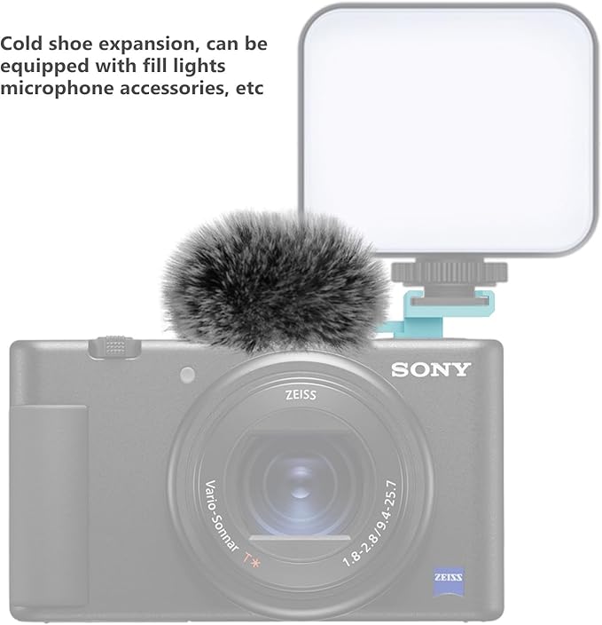 The 2-Piece Set of DY-ZV01 top Microphone Windproof Sponge Wool Cover Cold Shoe Accessories is Suitable for Sony Cameras ZV-1, ZV-1 II, ZV-1F, ZV-E10, ZV-E10M2 and ZV-E1 (DY-ZV01 2PCS)