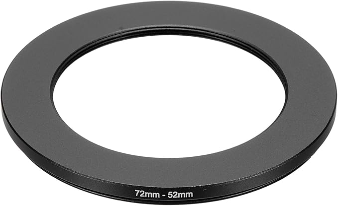 PATIKIL Step Down Ring Adapter 72mm to 52mm, Filter Step-Down Rings Camera Lens Filters Metal Ring Digital for ND IR DSLR Lenses, Black