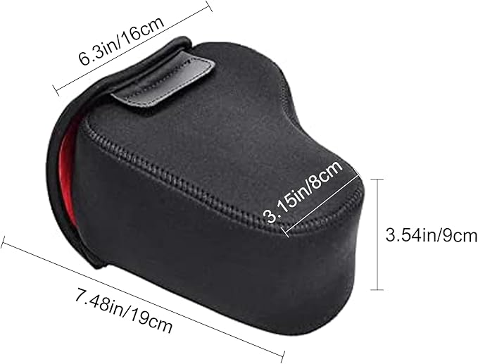 CADeN DSLR SLR Camera Sleeve Case with Neoprene Protection, Compatible for Nikon, Canon, Pentax, Sony and ect...(Medium Black)