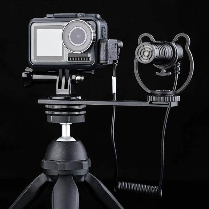 JJC Metal Cold Shoe Mount Bracket Extension Bar for Sony RX100 VII A6400 A6100 A6600 Canon G7X Mark III EOS M6 Mark II GoPro Hero DJI OSMO Action Camera & Cell Phone to Add Mic, Arca Swiss Type Plate