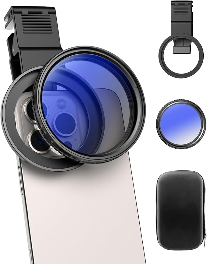MIAO LAB 67mm CPL Filter for Phone, HD Polarizing Filter & Universal Cell Phone Clip, with Carrying Pouch & Cleaning Cloth, for iPhone 16/15/14, Samsung Galaxy & All Smartphones