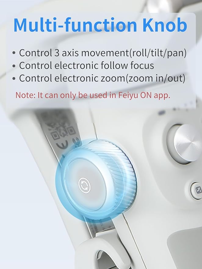 Feiyu VB4SE 3-Axis Smartphone Gimbal Stabilizer – Compact Handheld Video Stabilizer with Bluetooth Control, App Shooting Modes, 1300mAh Battery – Compatible with iPhone & Android