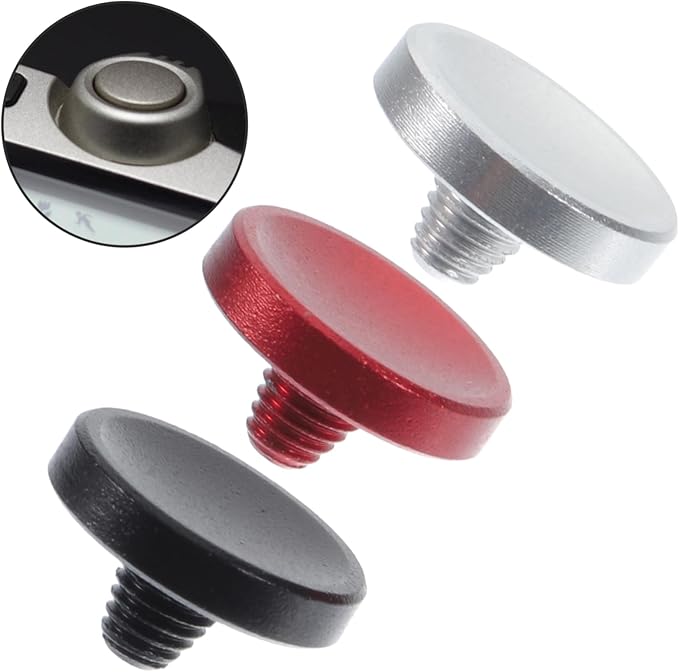 DOITOOL 3pcs Camera Shutter Button Aluminum Alloy Concave Surface Shutter Release Easy Install Camera Accessory