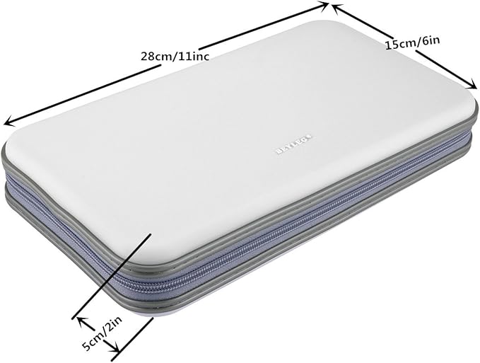 72 Capacity Heavy Duty CD DVD Blu-ray Media Case Storage Holder Organizer Wallet (White)