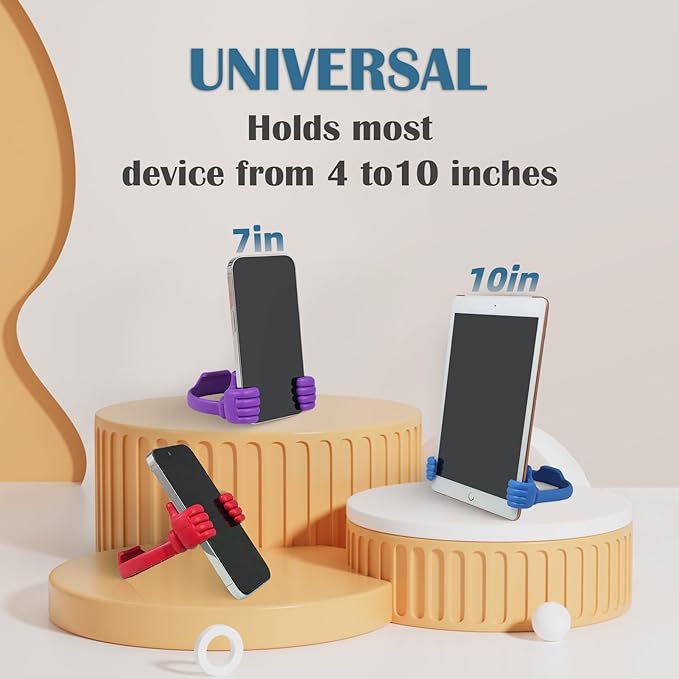 Honsky Cell Phone Stand Holder, Thumbs Up Lazy Phone Stand, Universal Adjustable Flexible, Cute Perfect Valentine's Day Gifts for Him/Her,Gifts for Couples, Compatible with Cell Phones,Deep Red