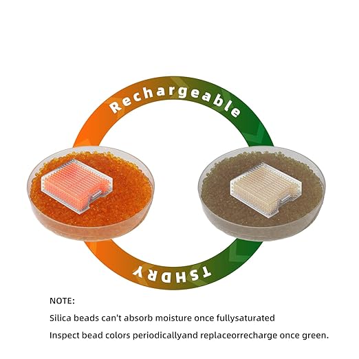 50 Gram 1 Packs Plastic Box Orange Color Indicating Silica Gel Beads Food Safe Desiccant Packs for Storage Silica Packets for Foods Electronics Closet 3D Filaments