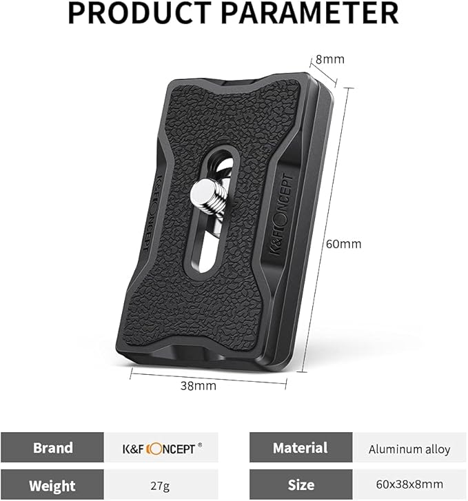 K&F Concept K-28 Camera Tripod Quick Release Mounting Plate 2 Pack