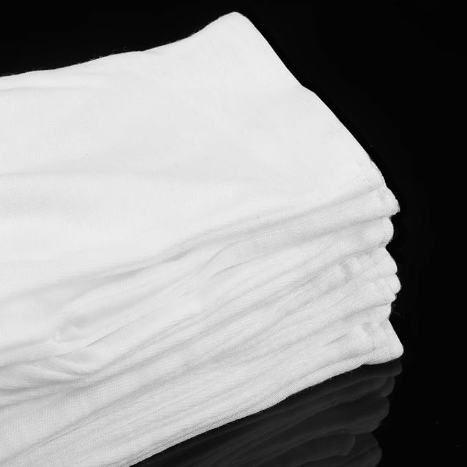 Senkary 10 Pairs White Cotton Gloves for Men Women, Cloth Work Gloves Liners for Art Handling, Photography, Photo, Coin Jewelry Inspection, Archival, Dry Hands Sleeping, Eczema
