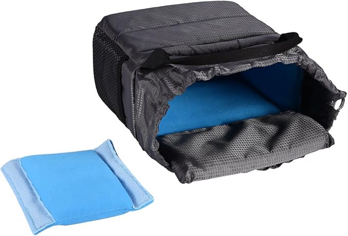 Padded DSLR/SLR Camera, Portable Insert Partition Camera Handbag Shockproof Protective Case Carrying Pouch for DSLR Camera/Lens(Gray)