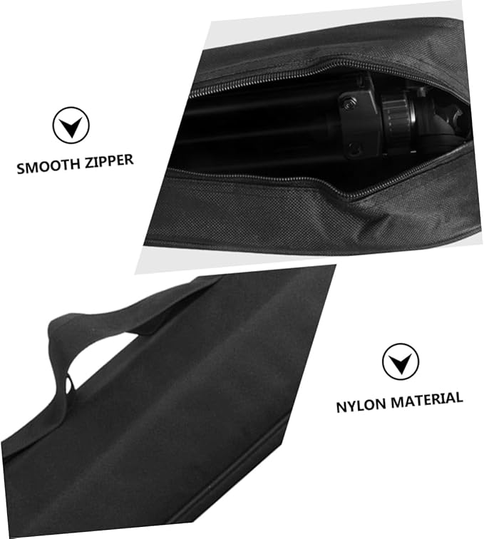Tripod Carrying Case Padded Nylon Photography Lighting Bag with Shoulder Strap 50cm Portable Organizer for Outdoor Camera Tripods and Light Stands Black