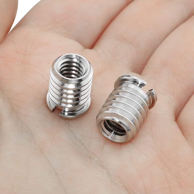 Threaded Screw Adapter LUORNG 6PCS 1/4"-20 Female to 3/8"-16 Male Easy Mount Convert Screw Adapter for DSLR Tripod Monopod, 1/4 inch to 3/8 inch Tripod Thread Adapter