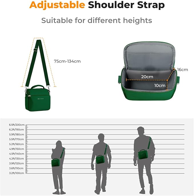 K&F CONCEPT Camera Sling Bag Small Crossbody Camera Case DSLR/SLR/Cute Compact Shoulder Photography Bags for Photographers-Green
