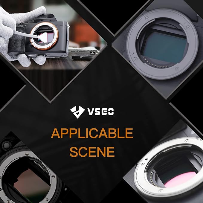 VSGO 24pcs Full-Frame Camera Sensor Cleaning Kit, Sensor Cleaning Swabs, Compatible with DSLR & SLR Digital Cameras (V-S03-24)