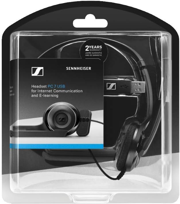 Sennheiser Consumer Audio EPOS PC 7 USB - Mono USB Headset for PC and MAC, Black (504196) (Pack of 3)