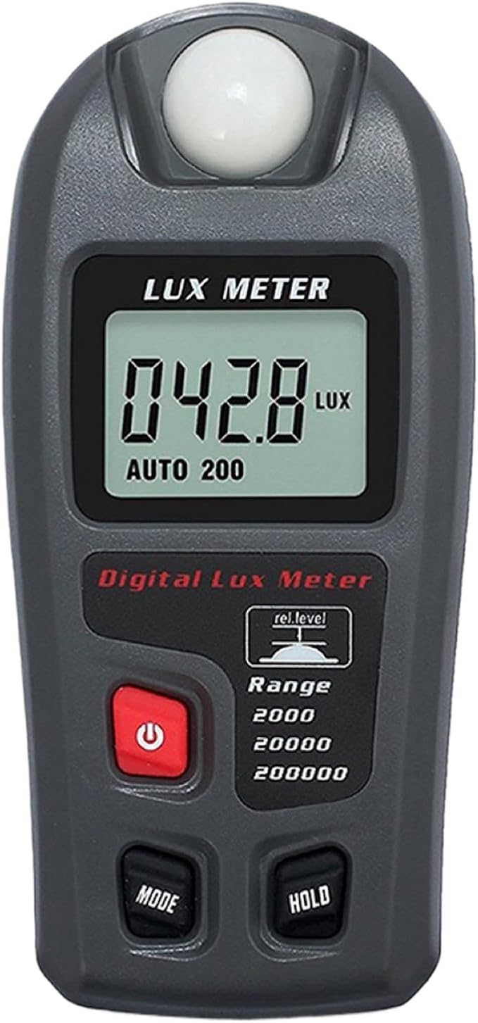 Light Meter - Digital LCD Screen Camera Light Meter, Handheld Par Illuminance Tester, Accurate Measurement Tool, Durable Compact Design | Lights Meters for Photography Grow Plants Lighting