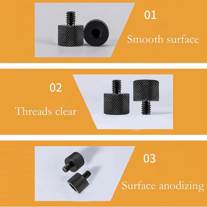 Camera Screw Converter 1/4" to 3/8" Tripod Screw Adapter, BENACES 3-Piece 1/4" Male to 3/8" Female Threaded Nut Connector, 1/4Inch Male Screw to 3/8Inch Female Threaded Adapter (1/4" to 3/8")