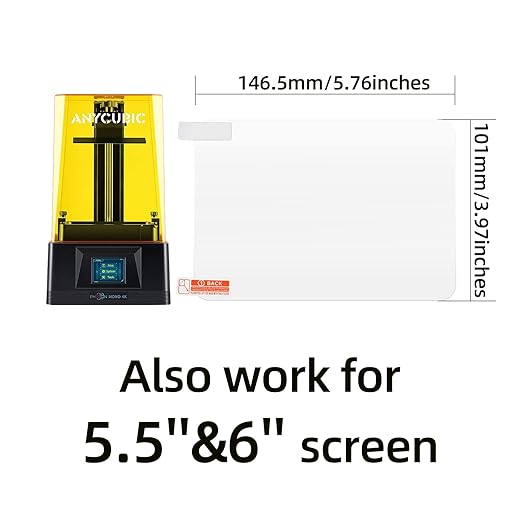Chitu systems 2.0 Resin 3D Printers Screen Protector film for mars/pro/photon/s/Anycubic Photon Mono/MONO 4K/Mono SE/Elegoo Mars 2/Mars 2 pro/Voxelab Proxima/Creality LD002H(5.5''&6.08''&6.23''screen,