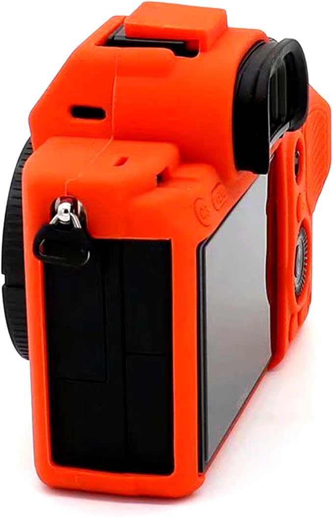 Professional Secure Soft Silicone Camera Case Bag Housing Rubber Body Skin for Sony Alpha A7iii a73 A7R3 A7Riii a7R Mark III a7 Mark III Digital SLR Camera Protective Case (Orange)