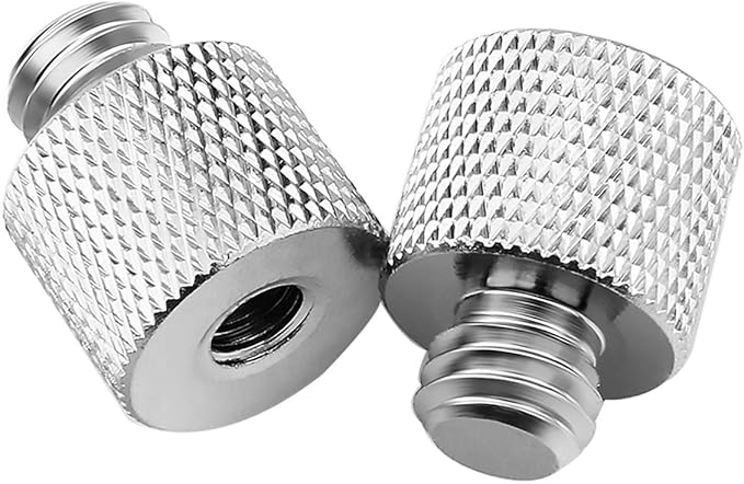 1/4 to 3/8 Adapter,1/4"-20 Female to 3/8"-16 Male Screw Thread Adapter for Camera Monitor, Mic Stand, Tripod - 2 Pack
