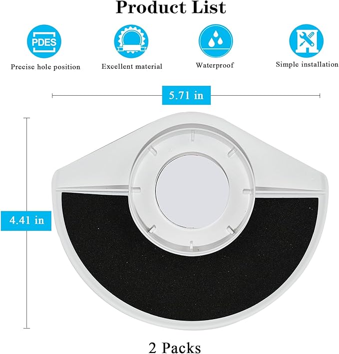 2Pack Sun Rain Shade Camera Cover Compatible with Ring Outdoor Cam Plus,Outdoor Camera Cover Shield,UV and Rain Resistant Shade,Anti Glare,Easy to Install（White）