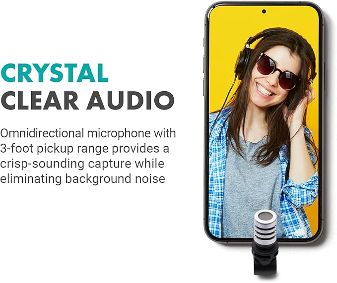 Movo MA5C External USB C Microphone for Type-C Devices - Condenser Shotgun Mic for Video Recording, Voiceover, Interview, Travel, Vlogging, Youtube