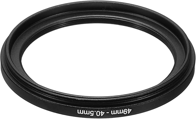 PATIKIL 49mm-40.5mm Metal Step Down Ring, Camera Lens Filter Adapter Ring Aluminum Filter Adapter Ring for Camera Lenses Hood, Black