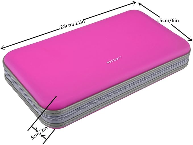 72 Capacity Heavy Duty CD DVD Blu-ray Media Case Storage Holder Organizer Wallet (Peachblow)
