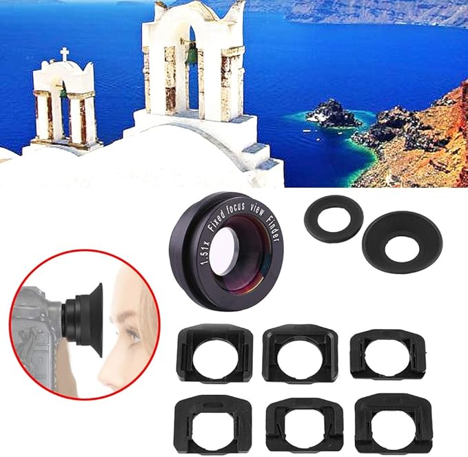 Magnifying Eyepiece Viewfinder For DSLR Camera, 1.5X Fixed Focus Viewfinder Eyepiece Eyecup Magnifier, Eyepiece Cover Scope