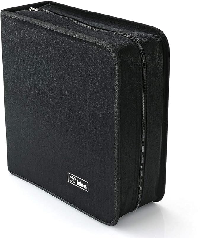 CCidea CD Case DVD Case Storage Holder-264 Capacity,Media Binder, CD Wallet, Disc Booklet, L11.4 x W 6.4 x H3.5 INCH (Black)