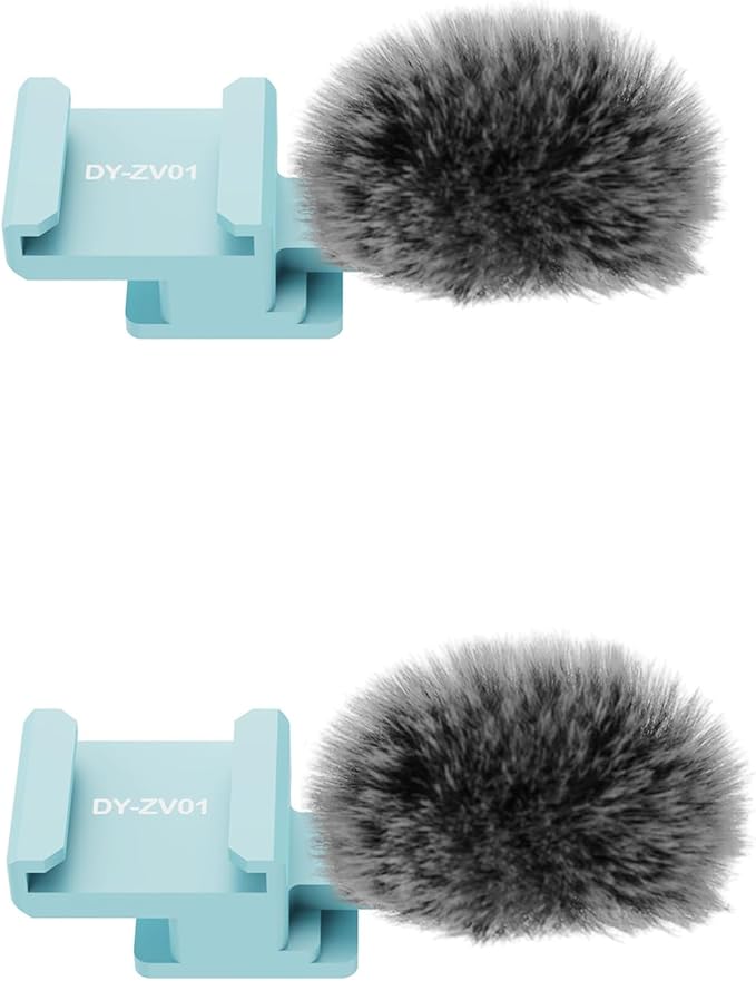 The 2-Piece Set of DY-ZV01 top Microphone Windproof Sponge Wool Cover Cold Shoe Accessories is Suitable for Sony Cameras ZV-1, ZV-1 II, ZV-1F, ZV-E10, ZV-E10M2 and ZV-E1 (DY-ZV01 2PCS)