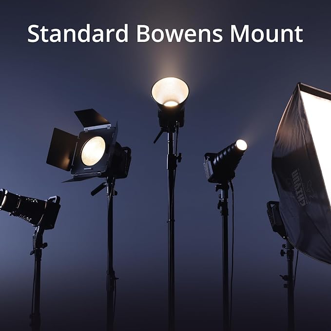 ZHIYUN MOLUS G300 [Official], 300W COB Bi-Color LED Video Light, Bowens Mount, 500W MAX Extreme Mode, App Control, Ultra Quiet, 2700K-6500K, CRI 95+ TLCI 97+ 15500Lux/1M,14 Lighting Effects