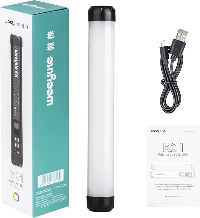 Handheld Light Wand, K21 RGB Light Stick Tube, APP Control 2500K-8500K LED Light Stick Wand for Night Light Painting Photography Video Tiktok Vlog YouTube