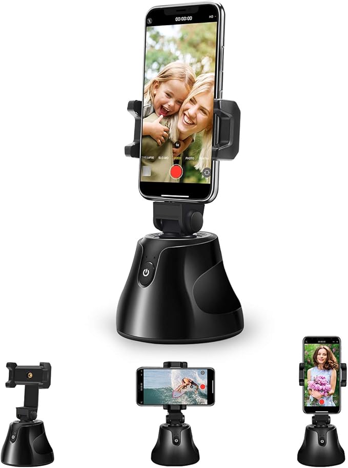 Gimbal Stabilizer for Smartphone Tracking Tripod with AI Tracking 360 Rotation Auto Face Tracking for Vlog,YouTube,TikTok,Video Recording