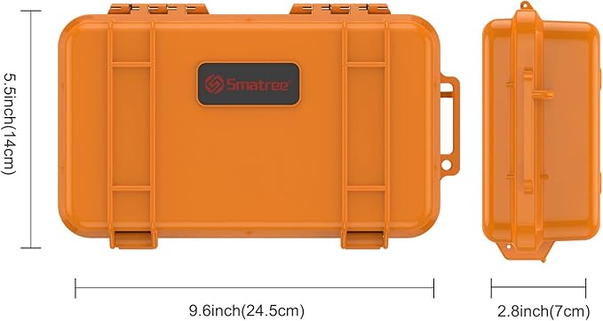 Smatree Waterproof Hard Compact Case Compatible for Gopro Hero 13/12/11/10/9/8/7/6/5/2018/AKASO Brave 7 LE/DJI Osmo Action 5 Pro/4, Portable,Shock,Durable(Camera and Accessories NOT Included)(Yellow)