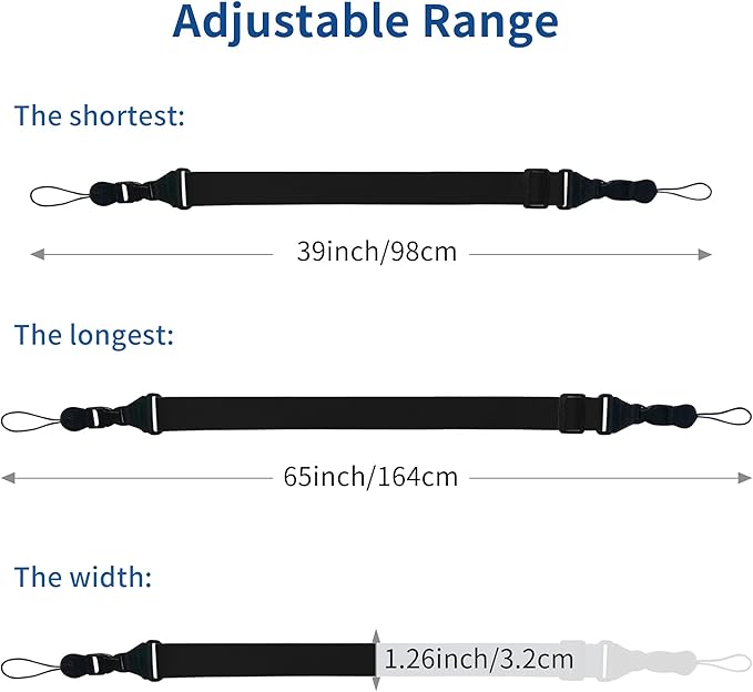 Adjustable iPad Binocular Camera Strap, Comfortable Shoulder Strap Nylon Neck Lanyard for iPad/Samsung Tablet Case,Crossbody Laptop Luggage Bag(Black)