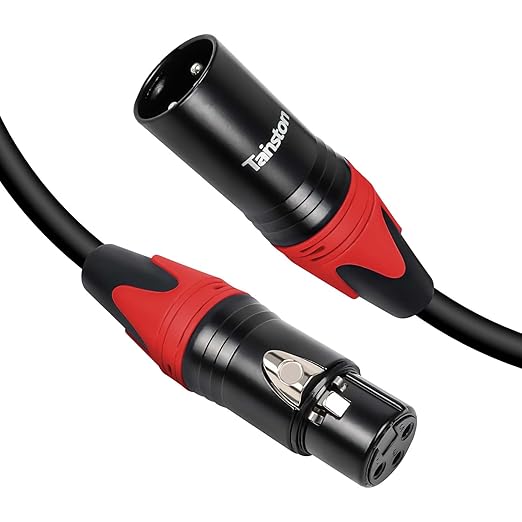 XLR Cable 6 Feet 2 Pack Premium XLR Microphone Cable 3-Pin Balanced Microphone Mic Cord Male to Female XLR Speaker Cable