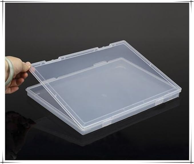 Portable A4 File Box Transparent Plastic Box Document Paper Protector Desk Paper Organizers Case PP Storage Collections Container Magazine Organizers (1pcs(Available Dimension 11.8 x 8.3 x 0.8inch)