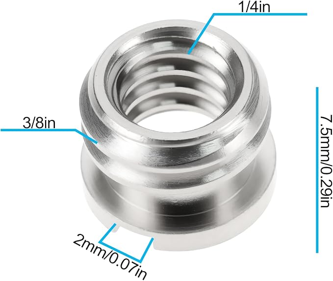 10pcs 1/4" to 3/8" Camera Tripod Screw Adapter Thread Converter