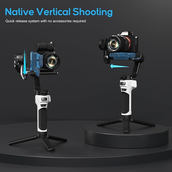 ZHIYUN CINEPEER Weebill 3E [Official], 3-Axis Lightweight Gimbal Stabilizer for DSLR & Mirrorless Camera Canon/Sony/Panasonic/Nikon, 3KG Payload, Native Vertical Shooting, Bluetooth Shutter Control
