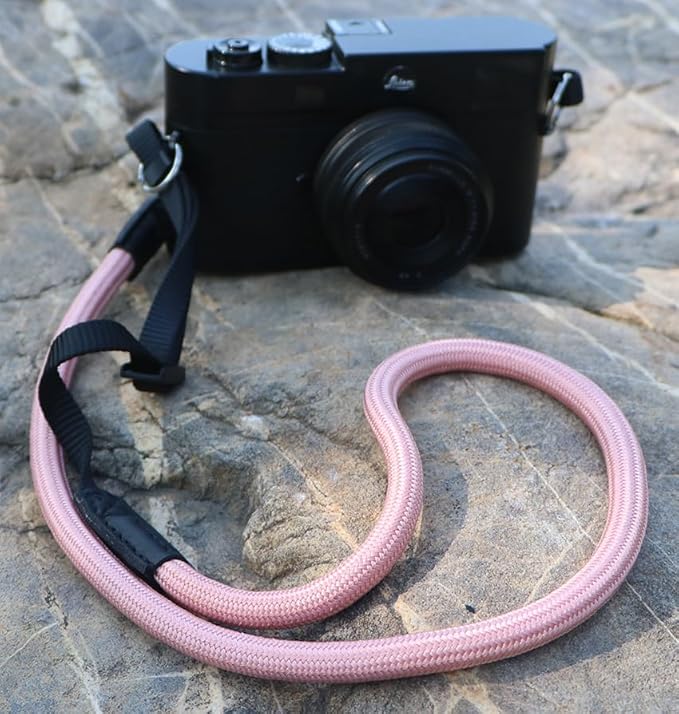 HITHUT Quick Release Camera Neck Strap Shoulder Strap Belt for Mirrorless Digital Cameras Climbing Rope with Quick Release QD Loops Connector with O-Ring Adjustable Length 30-53inch Pink