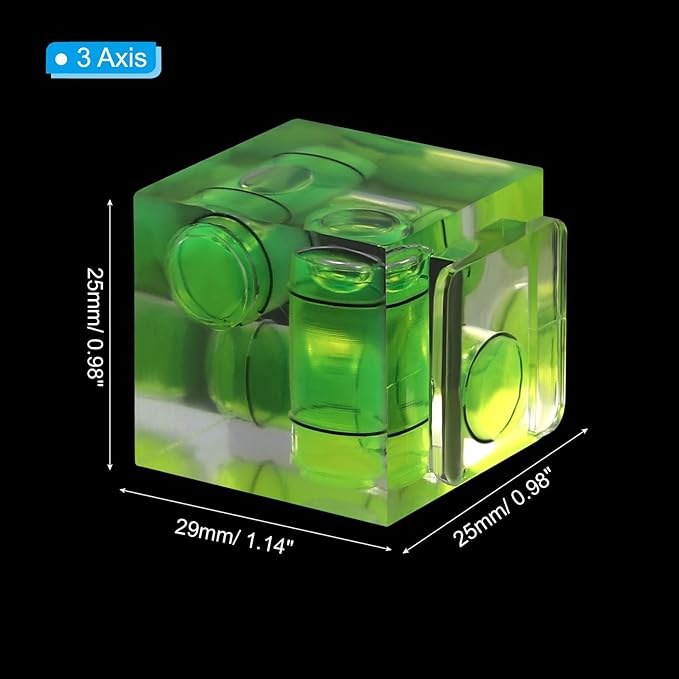 PATIKIL Camera Hot Shoe Cover Level, 3 Axis Hot Shoe Bubble Spirit Level Standard Flashlight Protector Compatible for Nikon for Fujifilm for Pentax Universal DSLR/SLR Camera, Green