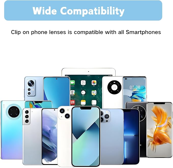 Yosoo Phone Camera Macro Lens, 2 in 1 Lens Set, 0.45X Wide Angle & 12.5X Macro, Clip-on for Most Smartphones