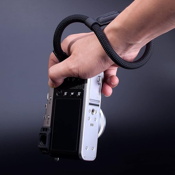 Camera Wrist Strap, Rope Camera Strap Wrist for DSLR SLR Mirrorless Cameras Hand Strap Black